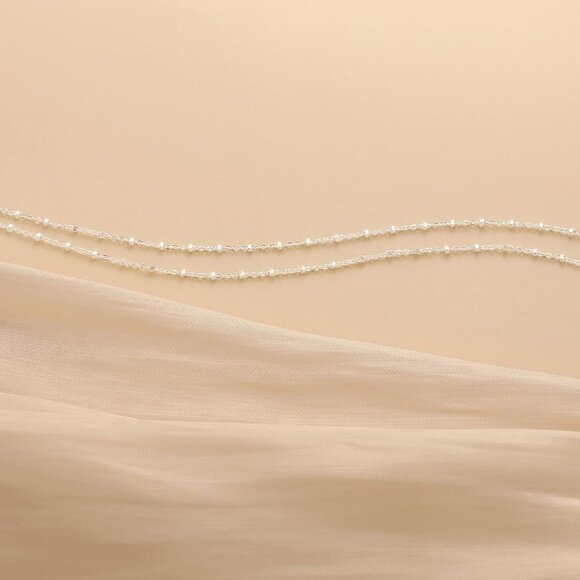 Single Clasp Beaded chain Cuban Link Waterproof Adjustable Anklet for Women - Picture 6 of 8